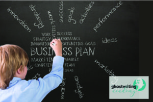 kleiner Junge macht Businessplan